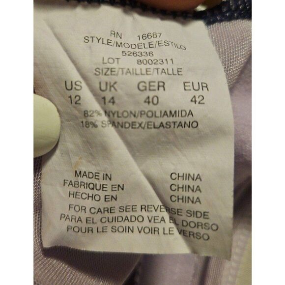 Slimming Ruched Shaping One-Piece Bathingsuit Women's Size 12 - Picture 4 of 4